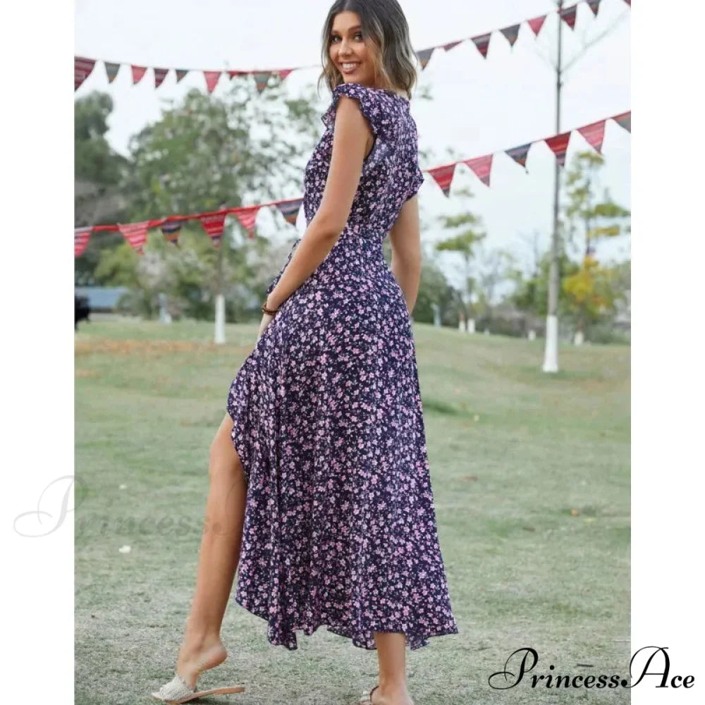 Informal Tailored Flower Pattern Dress