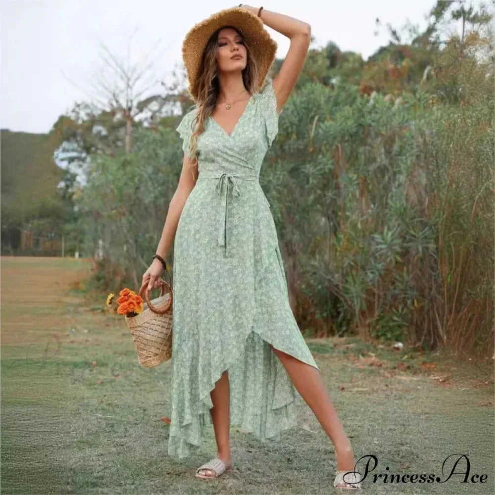 Informal Tailored Flower Pattern Dress