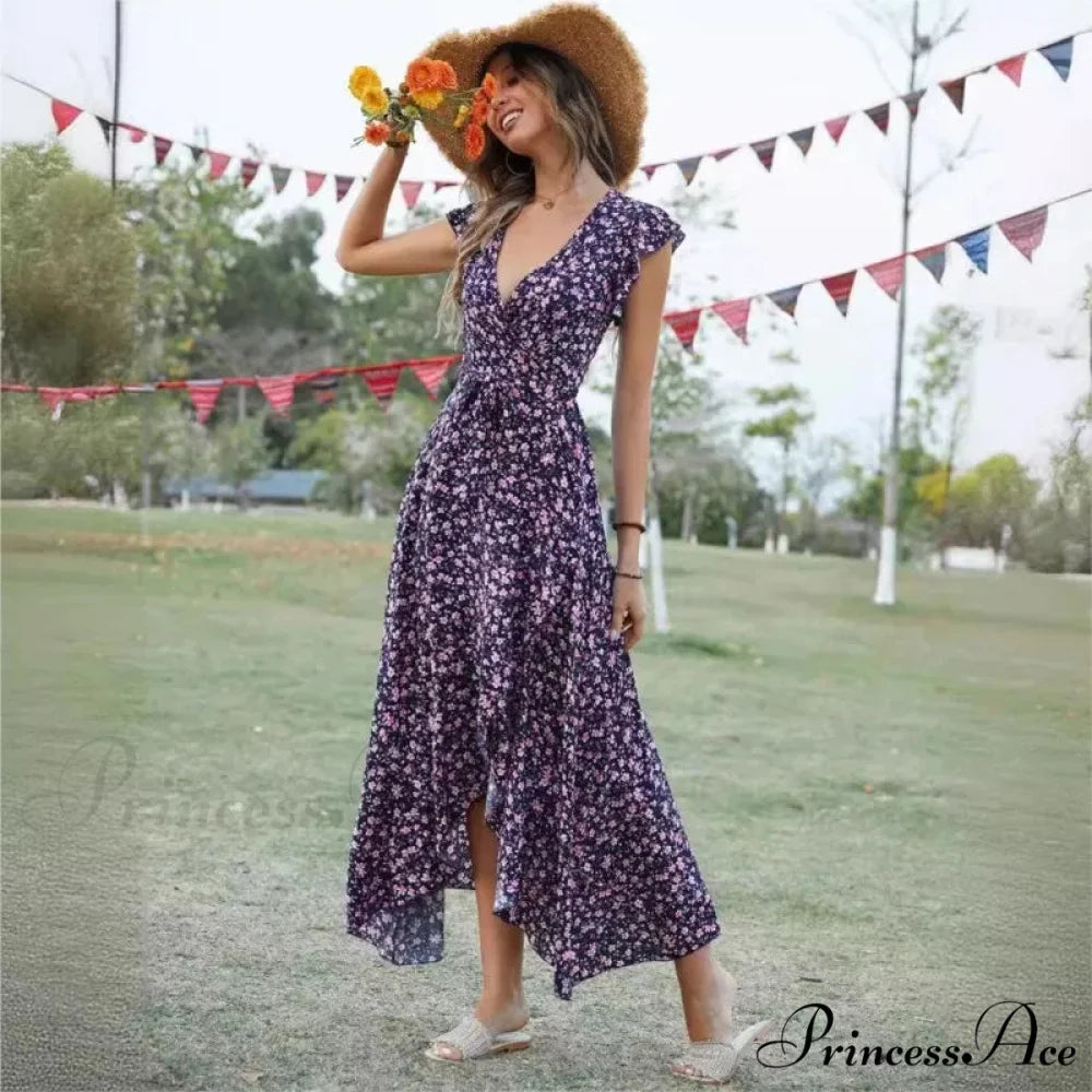 Informal Tailored Flower Pattern Dress