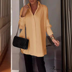 Informal Unpredictable Pullover Extended Sleeve Blouse