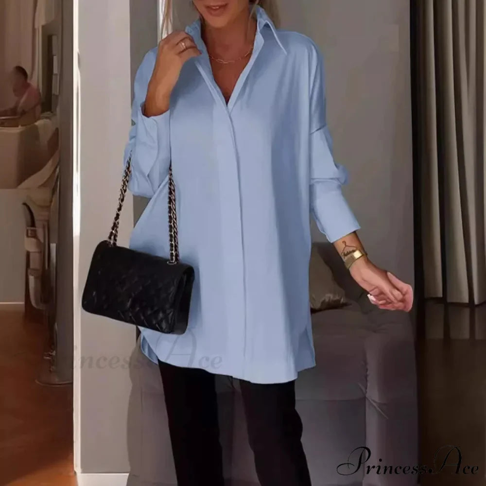 Informal Unpredictable Pullover Extended Sleeve Blouse
