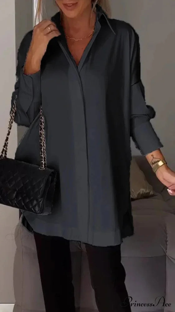 Informal Unpredictable Pullover Extended Sleeve Blouse