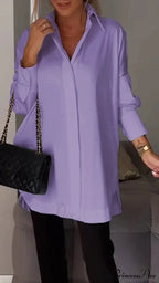 Informal Unpredictable Pullover Extended Sleeve Blouse