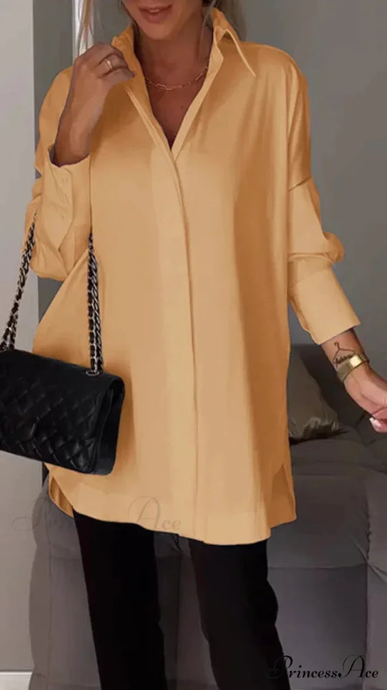 Informal Unpredictable Pullover Extended Sleeve Blouse