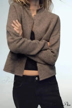 Informal Wool Extended Sleeve Cardigan