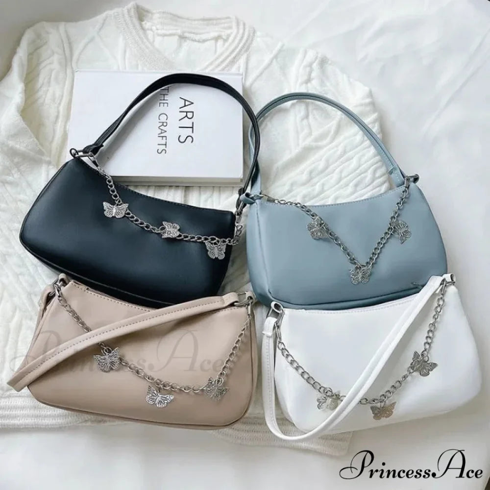 Insect Chain PU Leather Journey Shoulder Bag