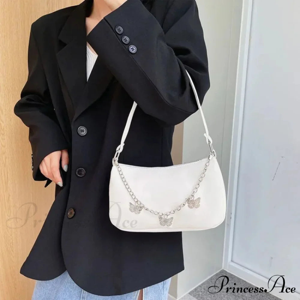 Insect Chain PU Leather Journey Shoulder Bag