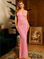 Irene Formal Backless Charming Glitter Mermaid Dress