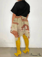 Irregular Buttoned Graceful Rib Crop Top