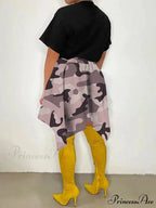 Irregular Buttoned Graceful Rib Crop Top