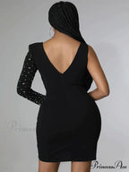 Irregular PU Graceful Skirt With Belt