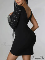 Irregular PU Graceful Skirt With Belt