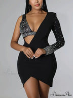 Irregular PU Graceful Skirt With Belt