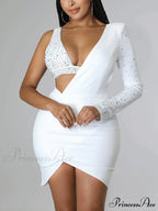 Irregular PU Graceful Skirt With Belt