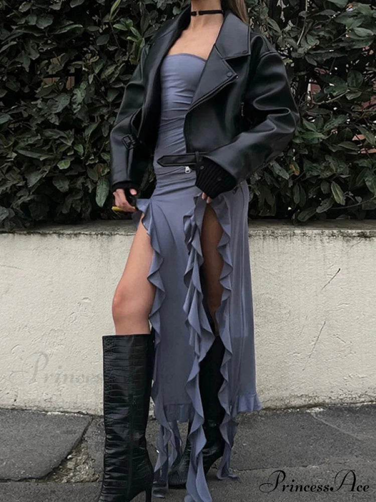 Irregular Rhinestone Decor Trendy Halter Crop Cami Top