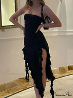 Irregular Rhinestone Decor Trendy Halter Crop Cami Top