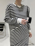 Irregular Split Graceful Distressed Knit Sweater