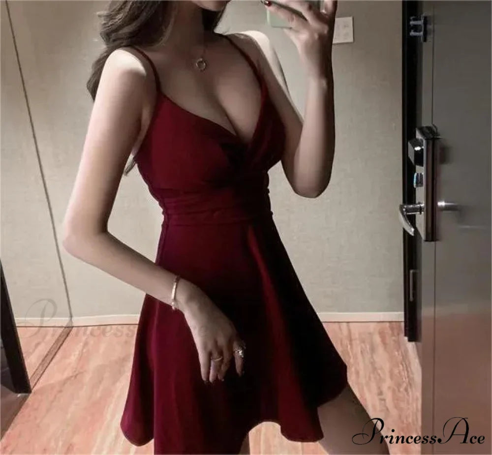 Isabella Lace-Up Stylish Back Skater Dress