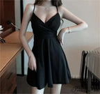 Isabella Lace-Up Stylish Back Skater Dress