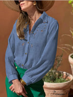 Ivory Cotton Linen Lace Floral Embroidery Boho Top