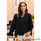 Ivory Extended Sleeve Lace Baggy Plunging Neckline Bohemian Top