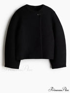 Ivory Extended Sleeve Woolen Overcoat