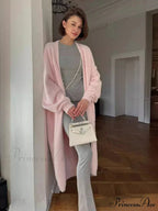 Ivory Knitted Cinched Style Cardigan