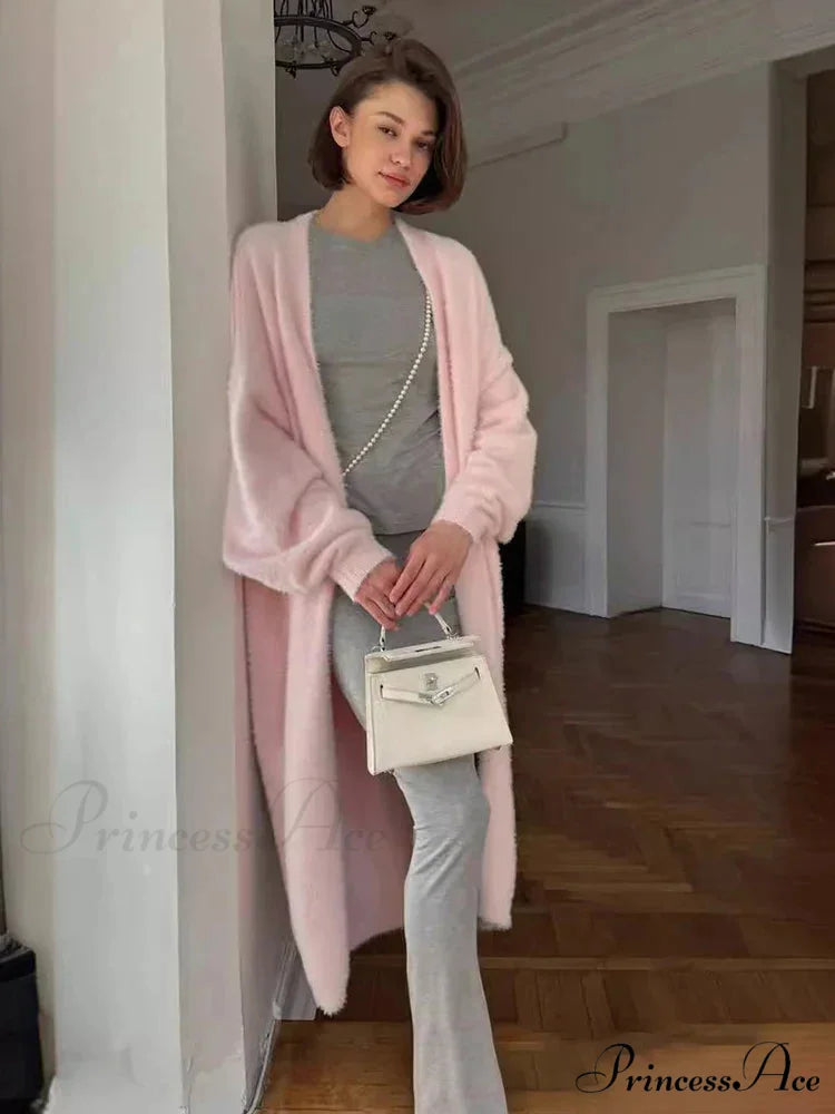 Ivory Knitted Cinched Style Cardigan