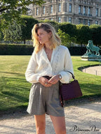 Ivory Lace Lapel Cardigan