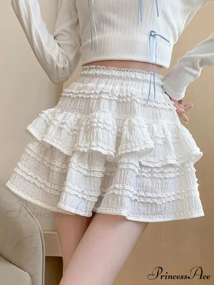 Ivory Lace Spring Cake Skirt