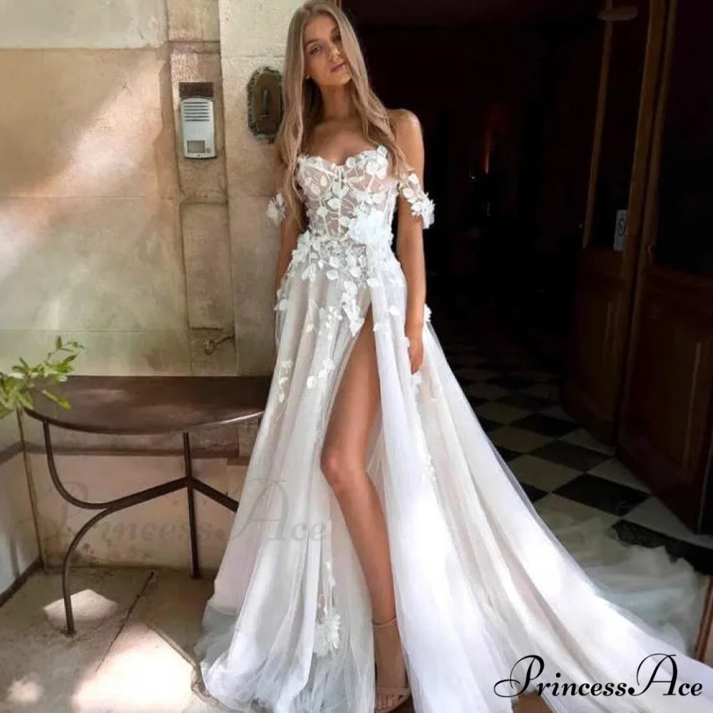 Ivory Siren Lace Open-Back Bridal Gown