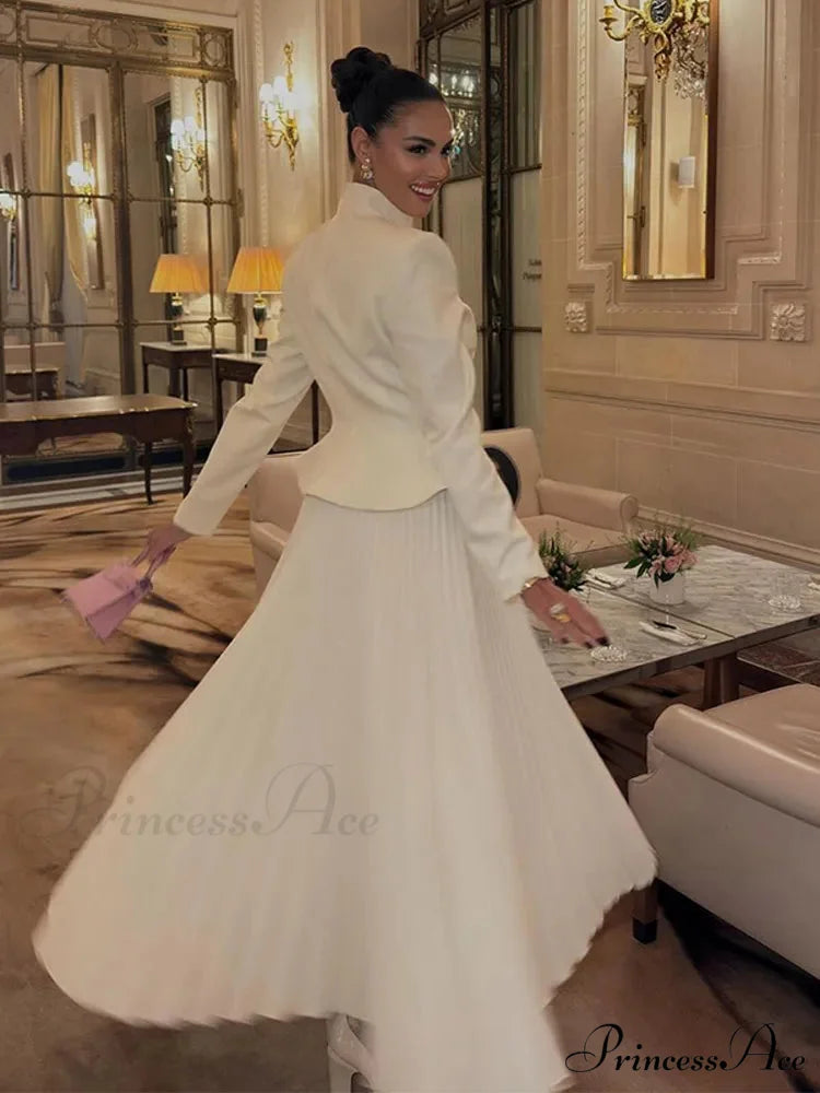 Ivory Stitched Brief Jacket