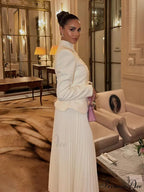 Ivory Stitched Brief Jacket