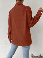Jacket Blouse Drop with Textured Shoulder