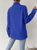 Jacket Blouse Drop with Textured Shoulder