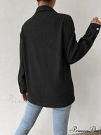 Jacket Blouse Drop with Textured Shoulder