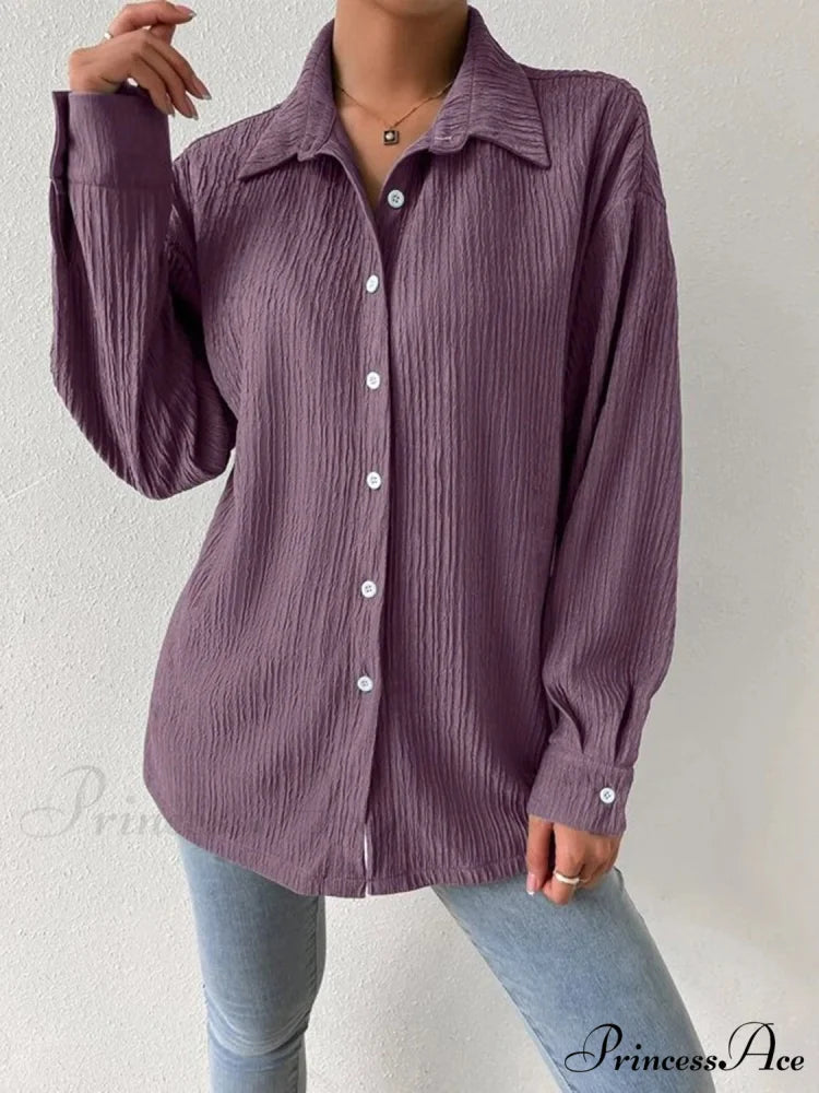 Jacket Blouse Drop with Textured Shoulder