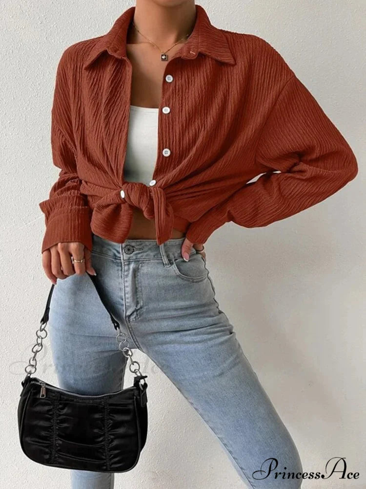 Jacket Blouse Drop with Textured Shoulder