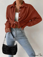 Jacket Blouse Drop with Textured Shoulder