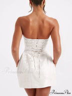 Jacquard Suspender Slim Charming Fit A-Hem Mini Dress