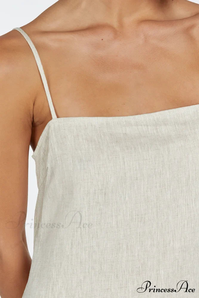 Jem Natural Stylish Linen Maxi Dress