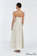 Jem Natural Stylish Linen Maxi Dress