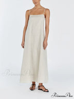 Jem Natural Stylish Linen Maxi Dress