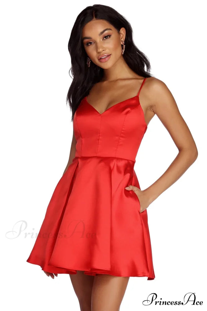 Jenny Formal Stylish Satin Party Dress