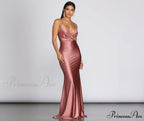 Jerry Cross Stylish Back Draped Gown