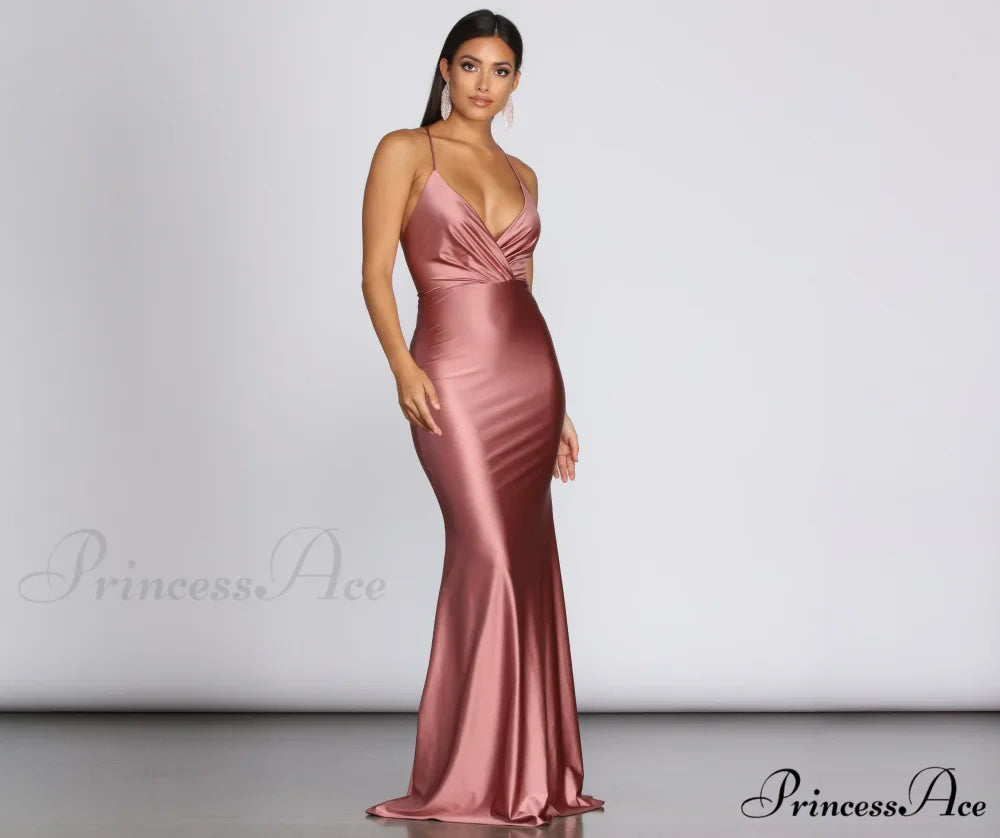 Jerry Cross Stylish Back Draped Gown