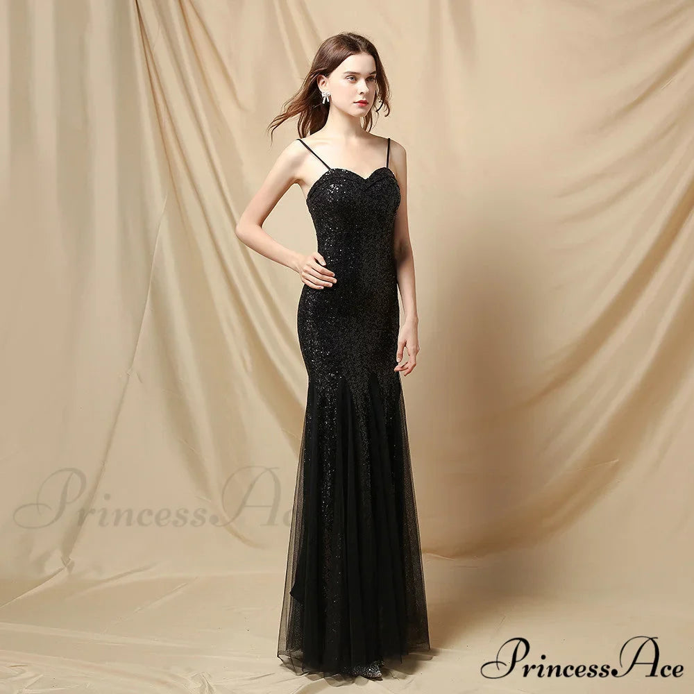 Jerry sling-mesh Stylish fishtail dress