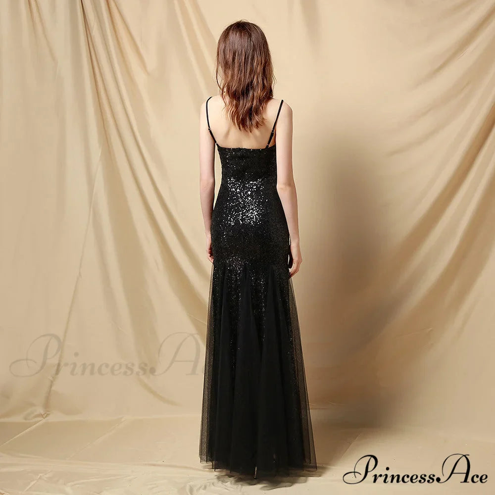 Jerry sling-mesh Stylish fishtail dress