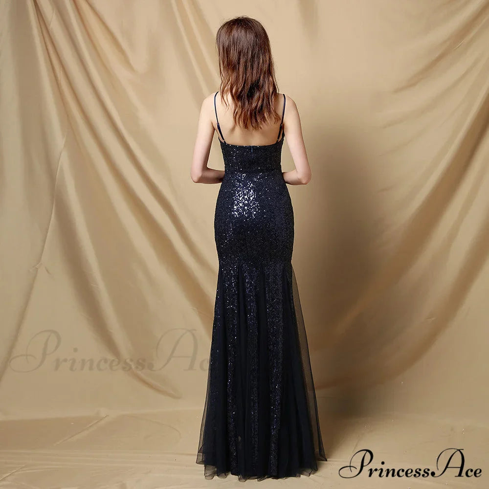 Jerry sling-mesh Stylish fishtail dress