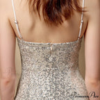 Jerry sling-mesh Stylish fishtail dress